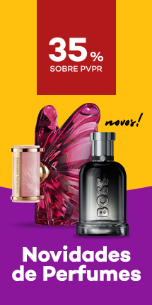 Novidades de Perfumes com até 60% desconto sobre preço de Venda ao Público Recomendado.